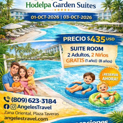 Hodelpa Garden Suites | 01 al 03 de Octubre 2026 | Suite Room | Escapada Familiar